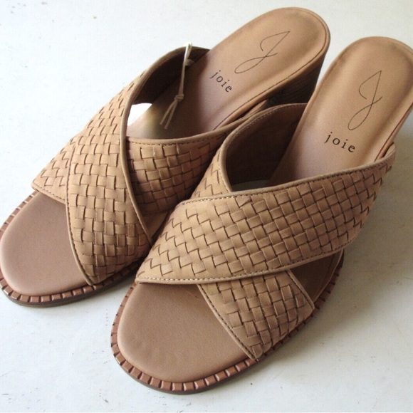 Joie Tan Heels with Woven Design - Picture 2 of 8